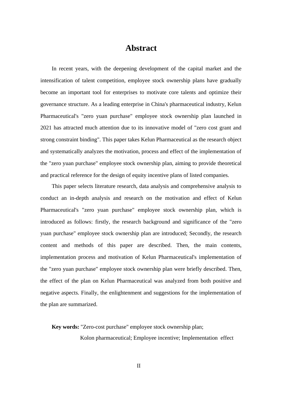 25年CH 投资学-科伦药业“零元购”员工持股计划动因及效应分析-约13667字符.doc_第2页