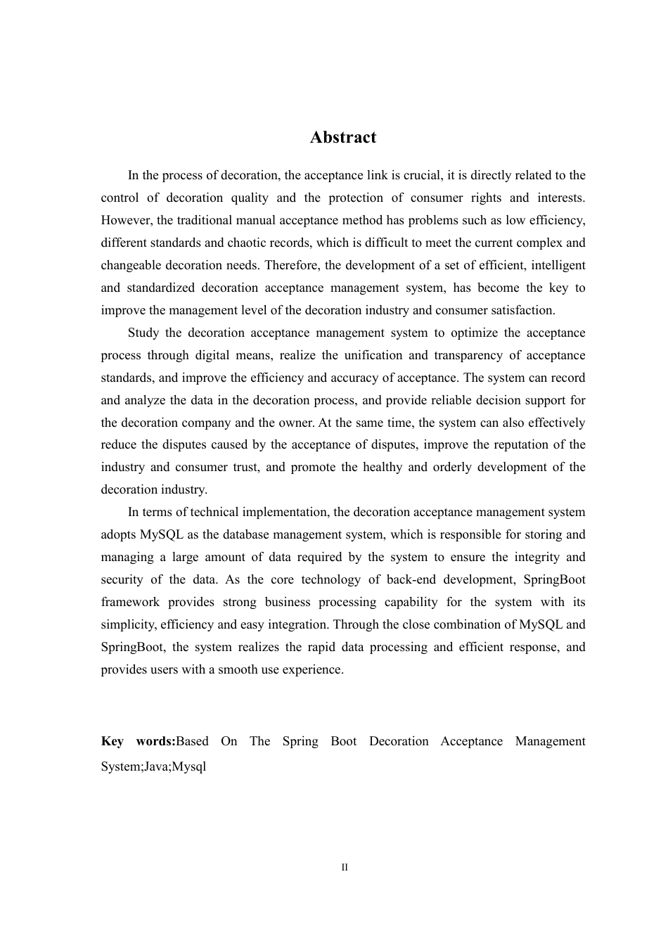 25年CH计算机科学与技术 基于SpringBoot的装修验收管理系统的设计与实现最终-约34081字符.pdf_第2页