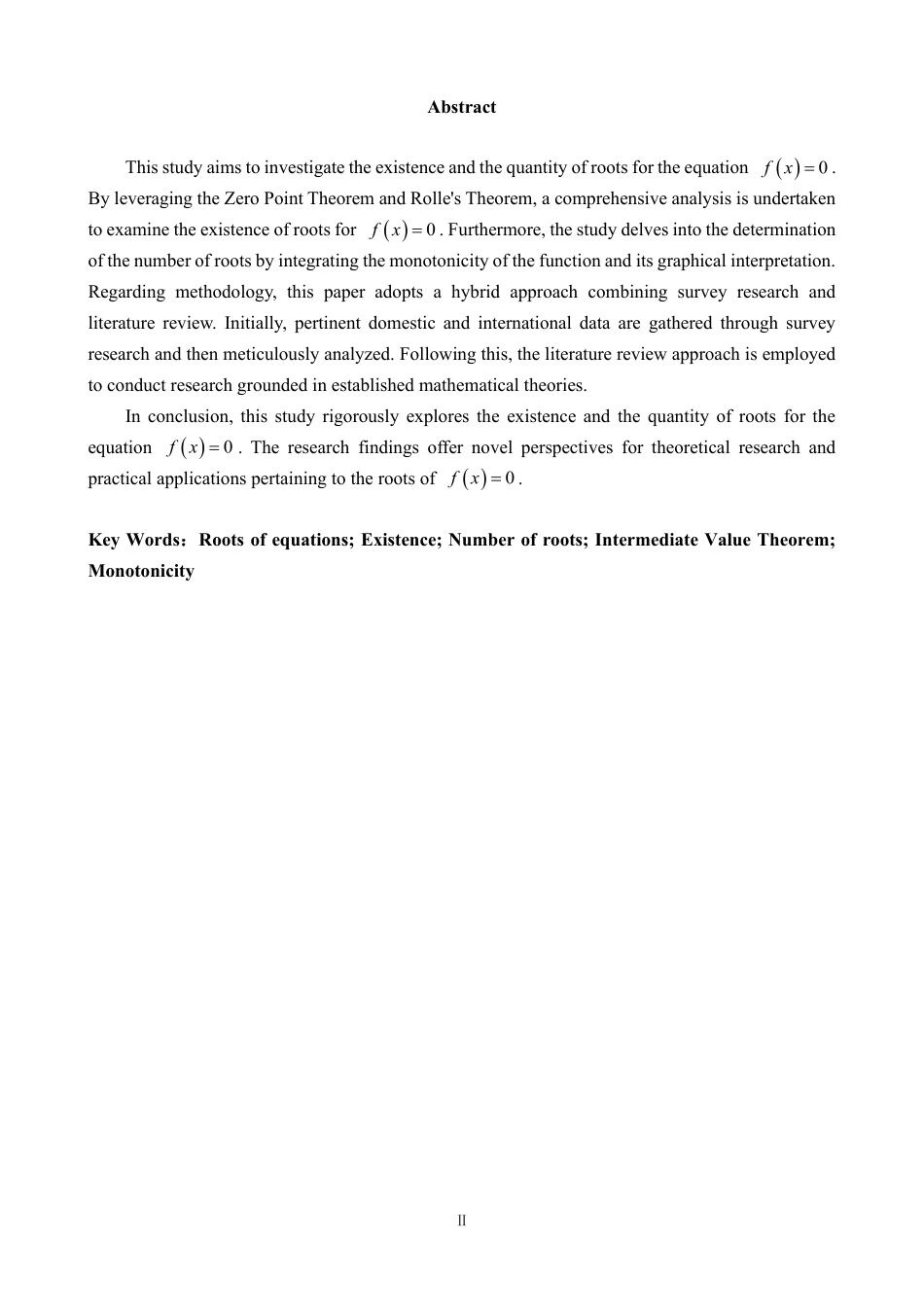 25年CH应用数学 关于方程f(x)=0根的研究外文题目Research f(x)=0最终-约12020字符.pdf_第2页
