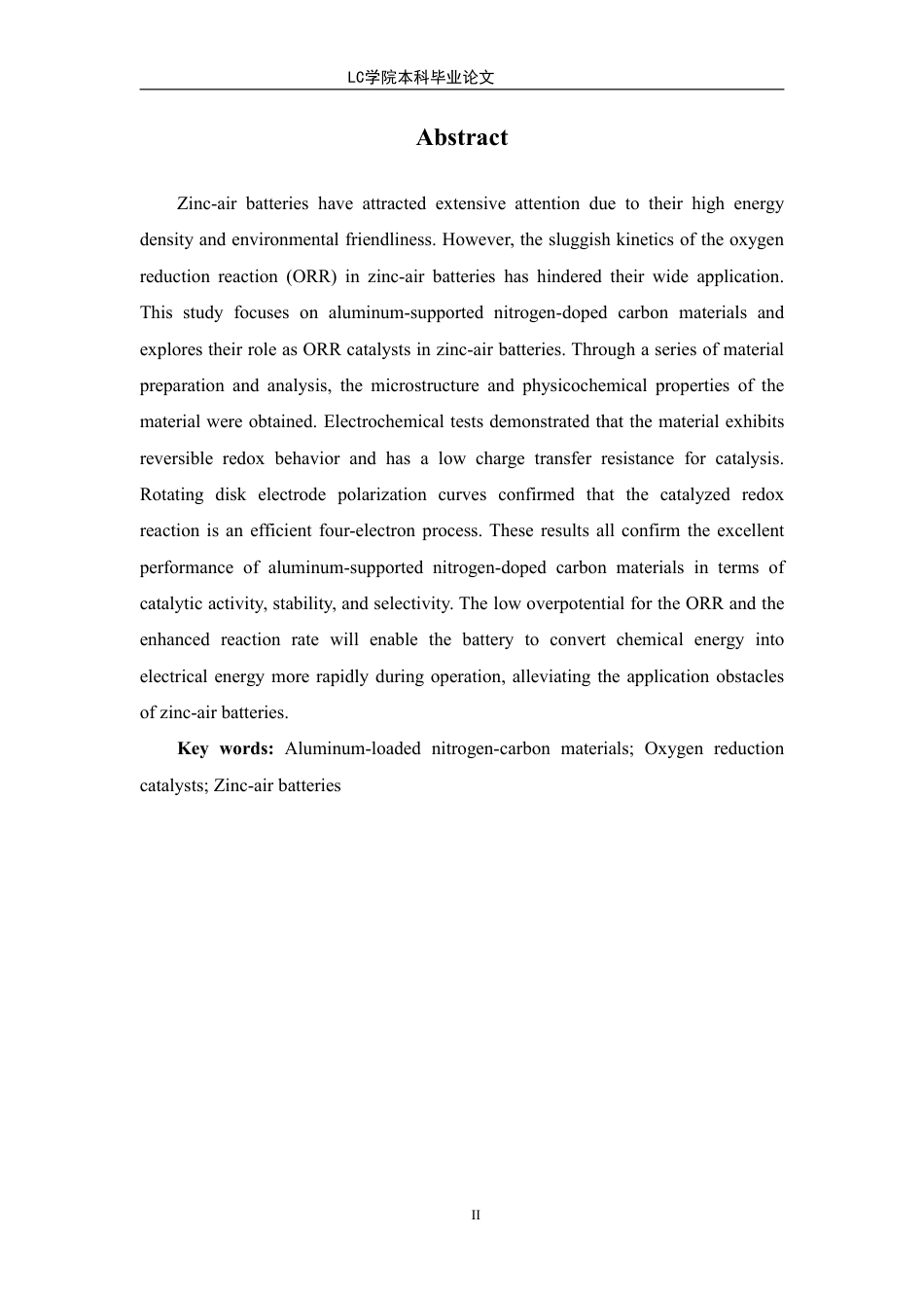 25年CH应用化学 铝负载氮碳材料作为氧还原反应催化剂在锌-空电池中的应用-最终稿本科-约10655字符.pdf_第3页