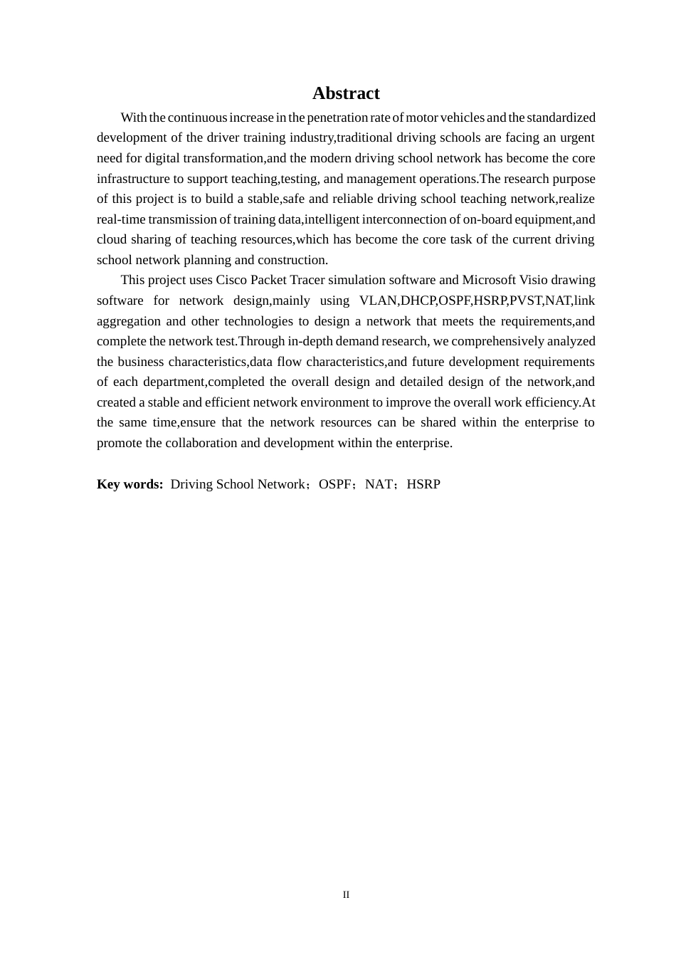 25年CH网络工程 基于Cisco的渤海驾校网络设计与实现定稿-约23146字符.docx_第3页