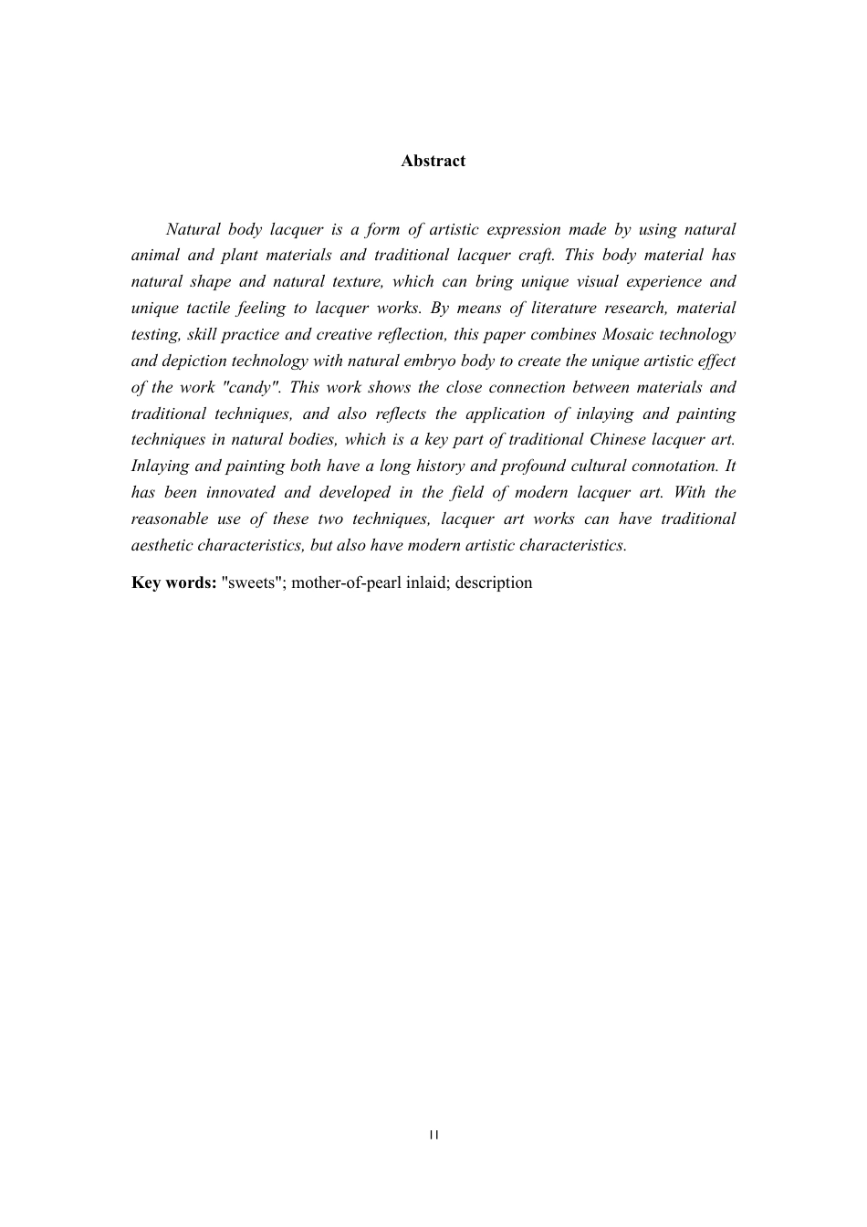 25年CH美术学 毕业创作《菓遇》的心得体会——浅谈镶嵌与描绘工艺在天然胎体中的运用-约7605字符.pdf_第2页