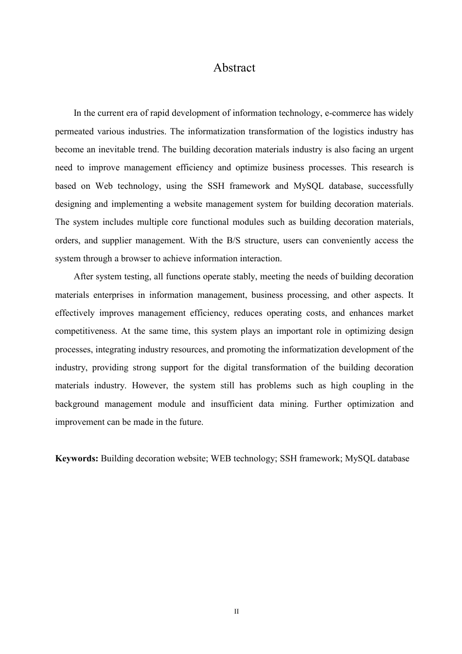 25年CH计算机科学 基于-Web-技术的建筑装饰-站设计与实现-成教-约26736字符.pdf_第2页