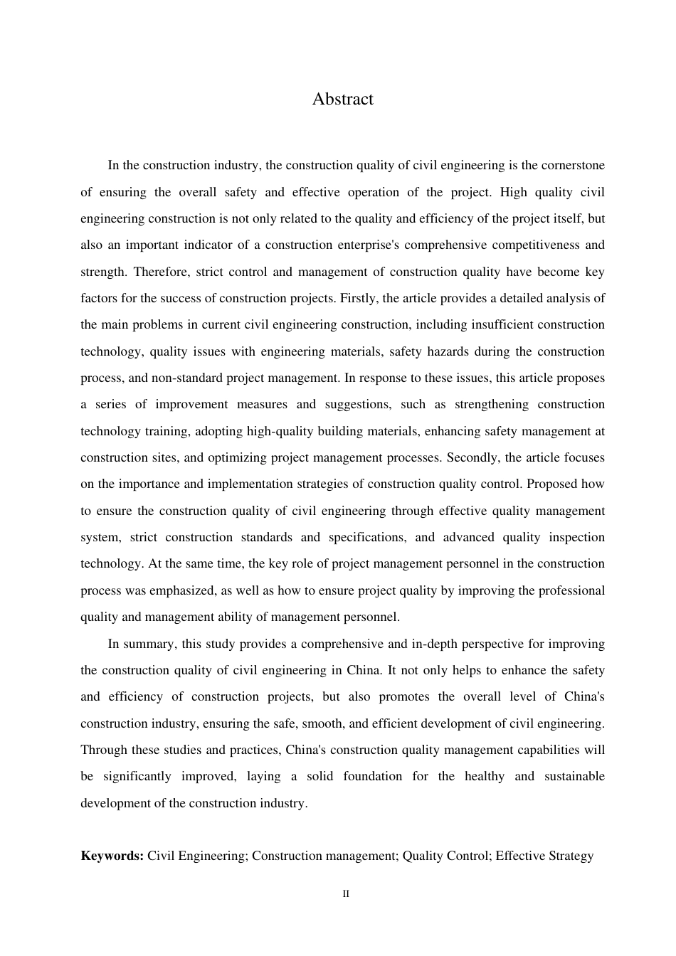25年CH工程管理 论土木工程管理及施工质量控制的有效策略-成教-约12477字符.pdf_第2页
