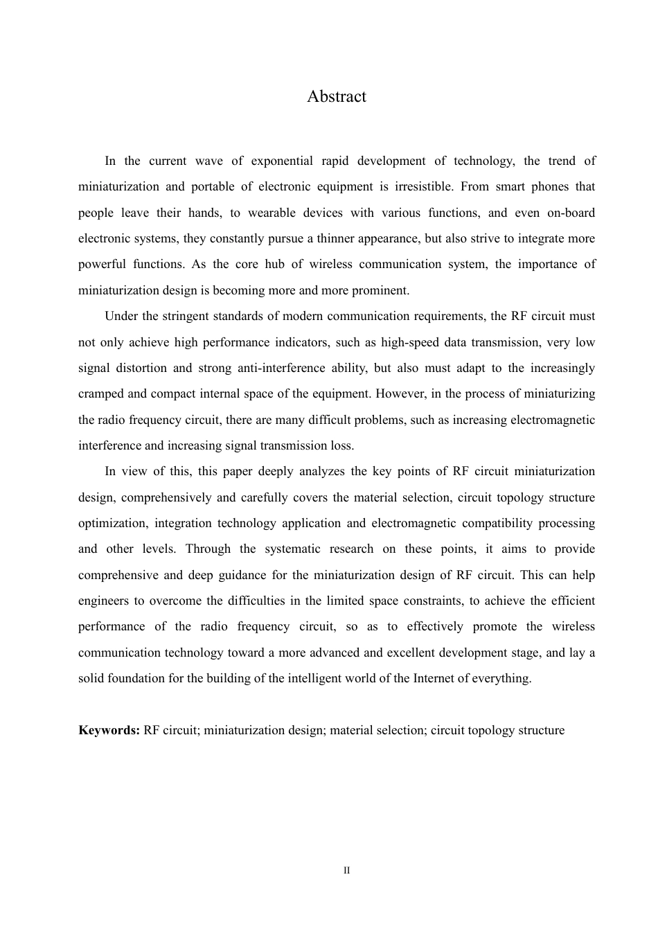 25年CH电子信息工程 射频电路小型化设计要点分析-成教-约10703字符.pdf_第3页