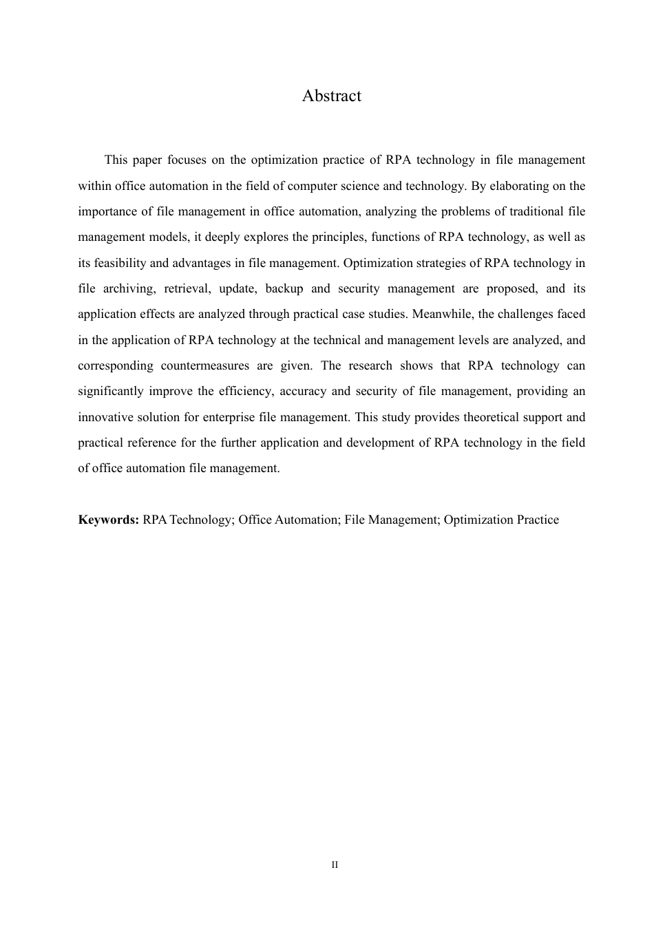 25年CH计算机科学  办公自动化中RPA技术对文件管理的优化实践-成教-约10091字符.pdf_第2页