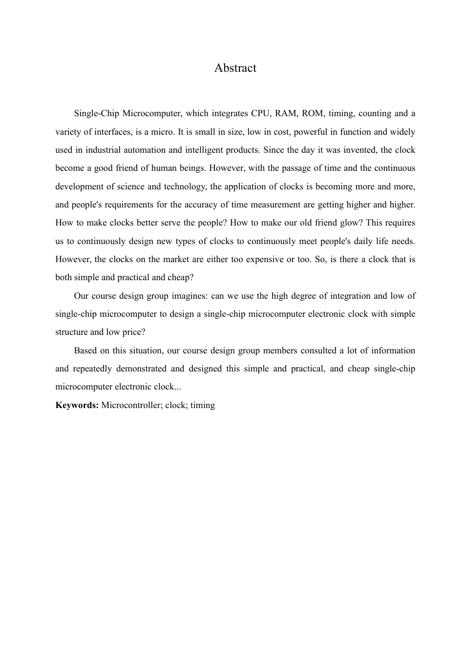25年CH电气自动化 单片机电子时钟研究-成教-约10391字符.pdf_第2页