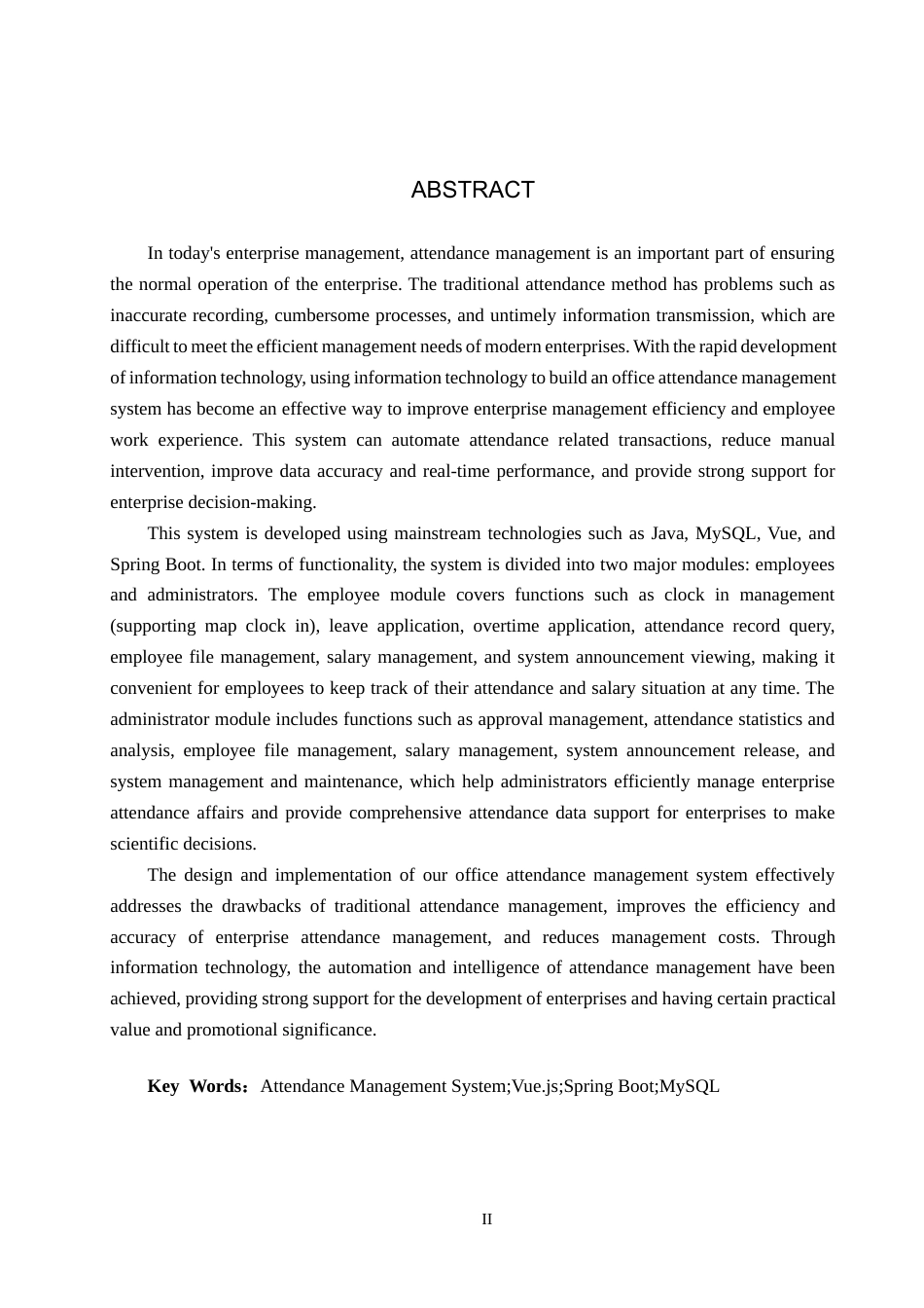 25年CH软件工程-基于SpringBoot的办公室考勤管理系统设计与实现最终稿-约19812字符.docx_第2页