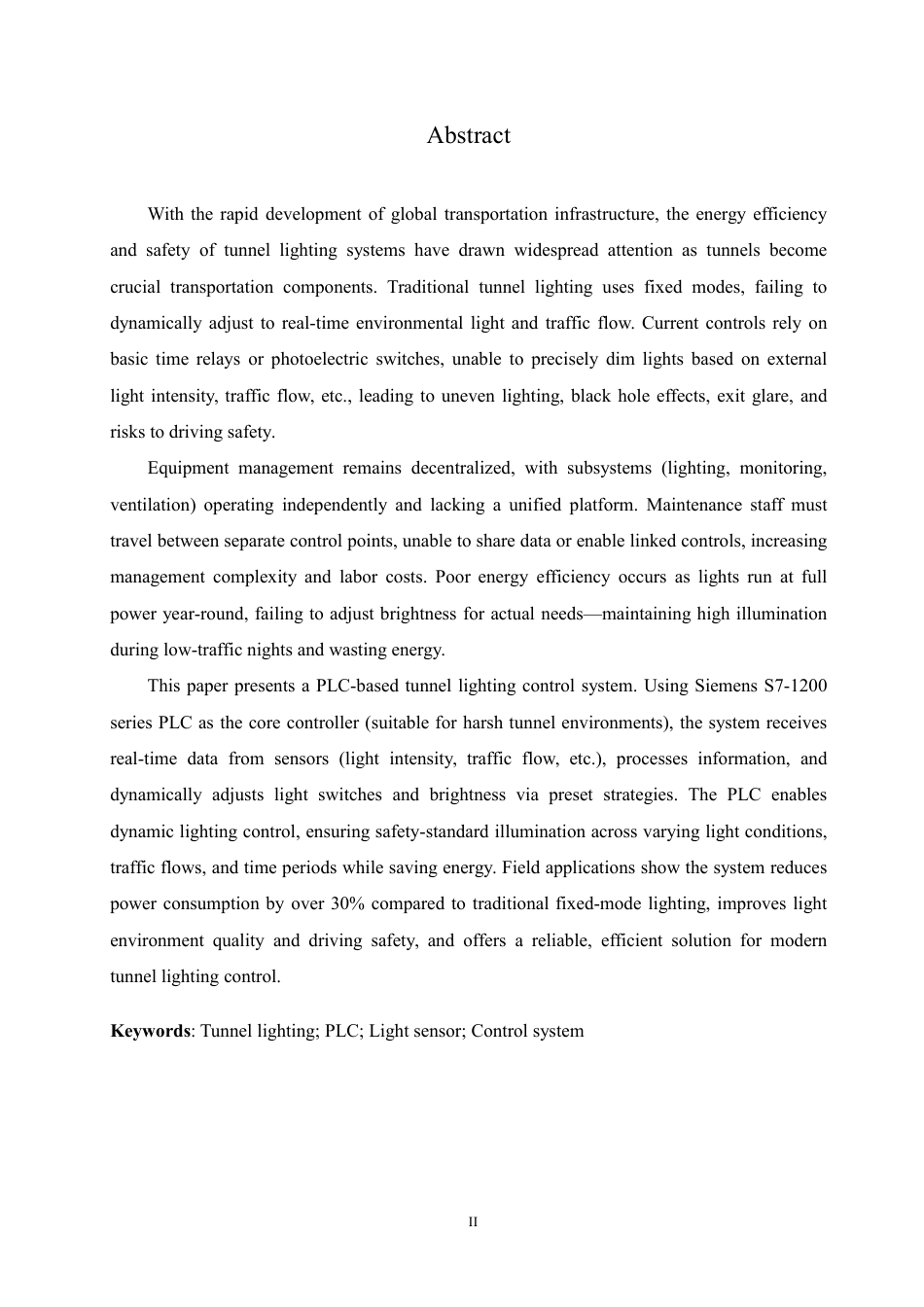25年CH电气工程及其自动化  基于PLC的隧道照明控制系统设计-约19886字符终稿.pdf_第2页