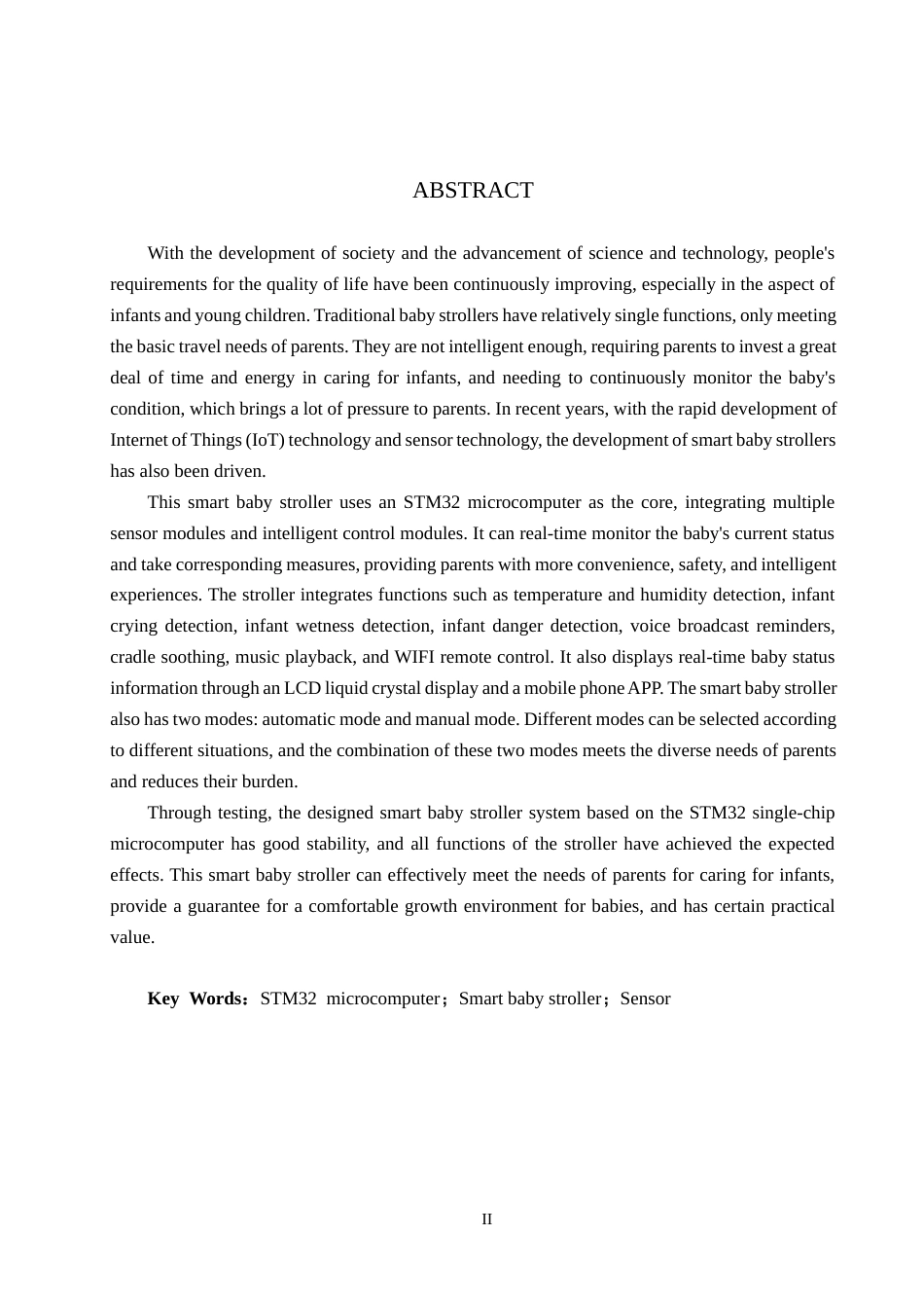 25年CH物联网工程-基于STM32单片机的智能婴儿车系统最终稿-约15881字符.docx_第2页