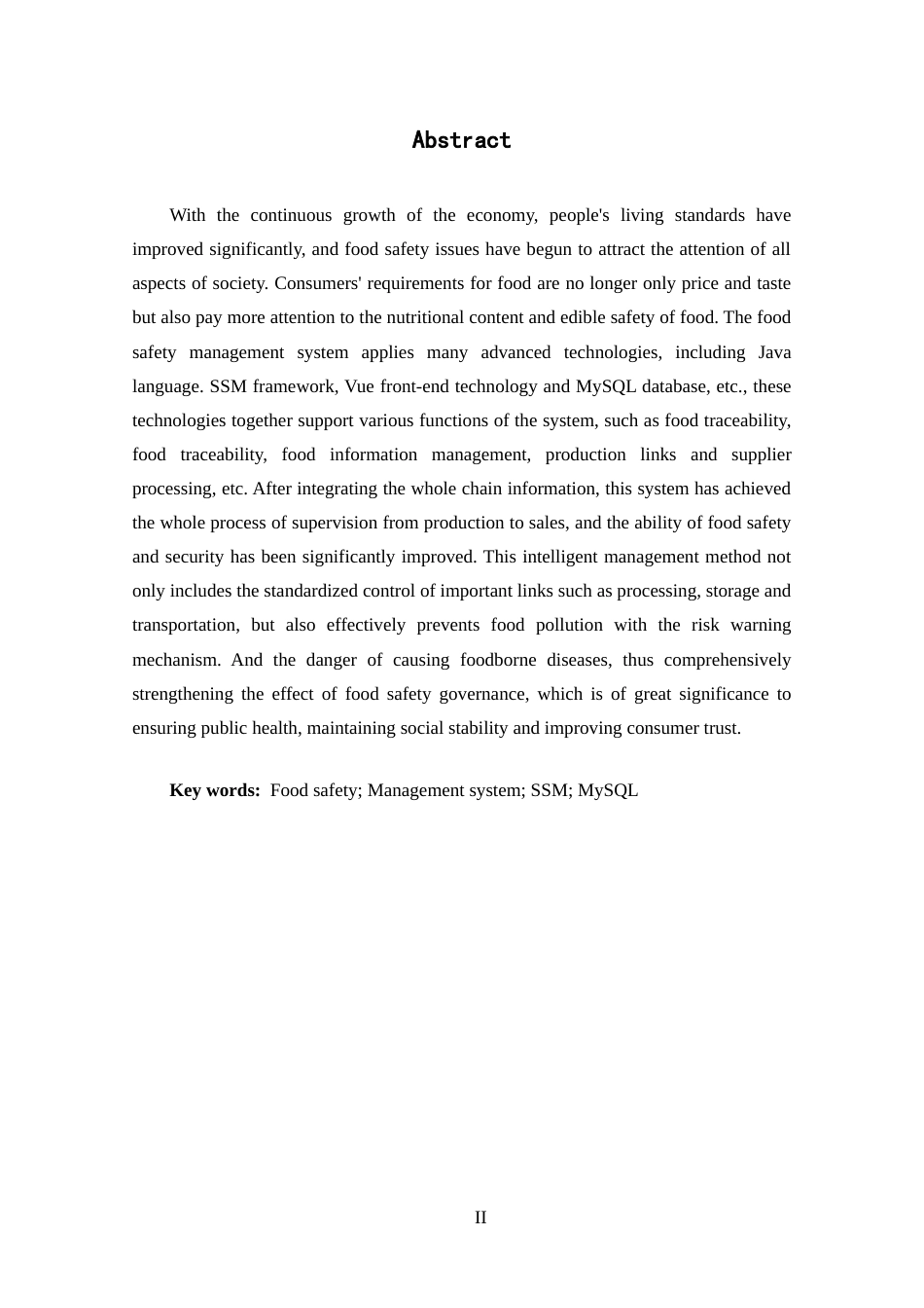 25年CH网络工程 关键词：食品安全；管理系统；SSM；MySQL定稿-约25121字符.docx_第2页