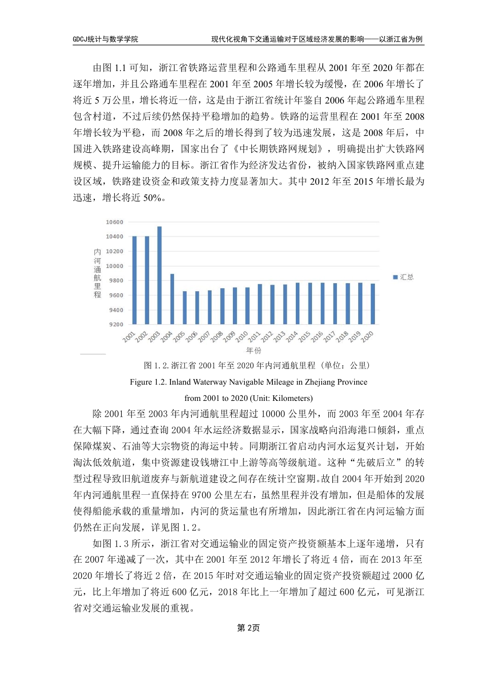 25年CH应用统计学 本科毕业论文现代化视角下交通运输对于区域经济发展的影响——以浙江省为例终稿-约37574字符.pdf_第7页