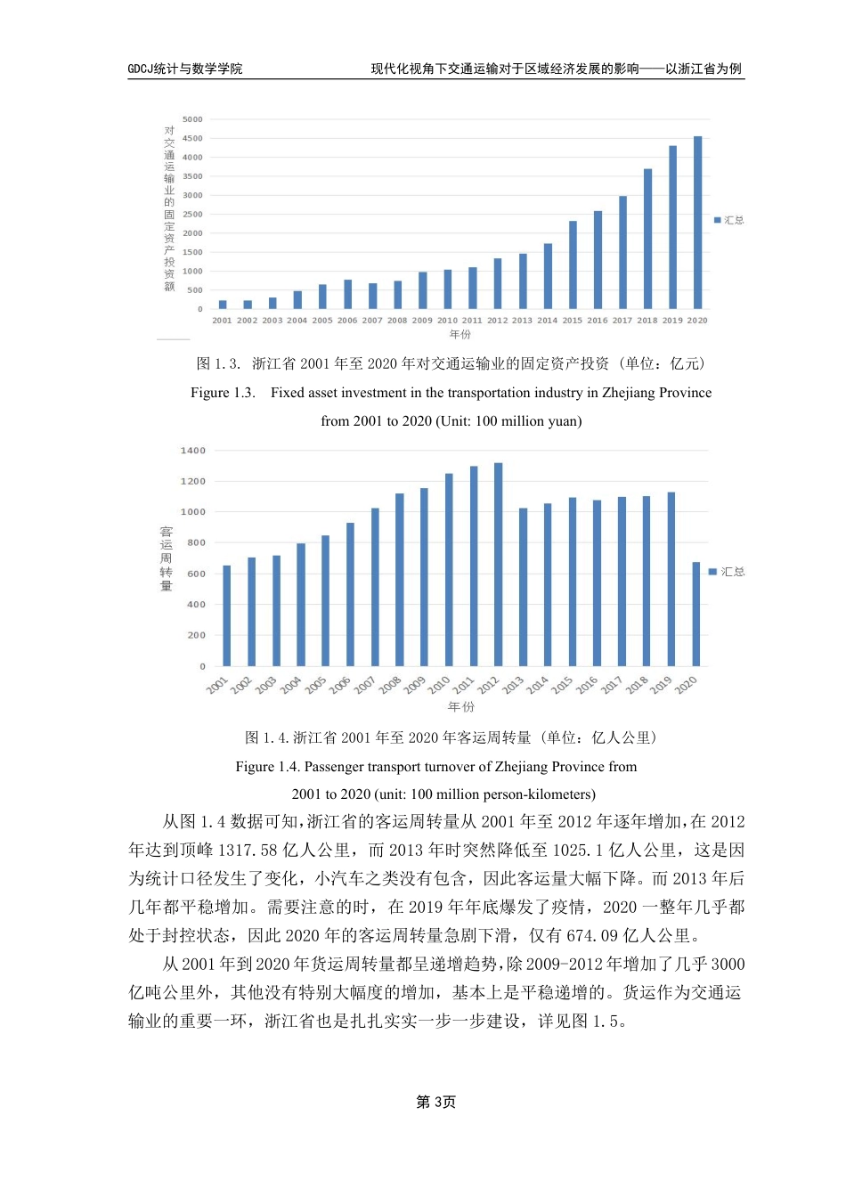 25年CH应用统计学 本科毕业论文现代化视角下交通运输对于区域经济发展的影响——以浙江省为例终稿-约37574字符.pdf_第8页