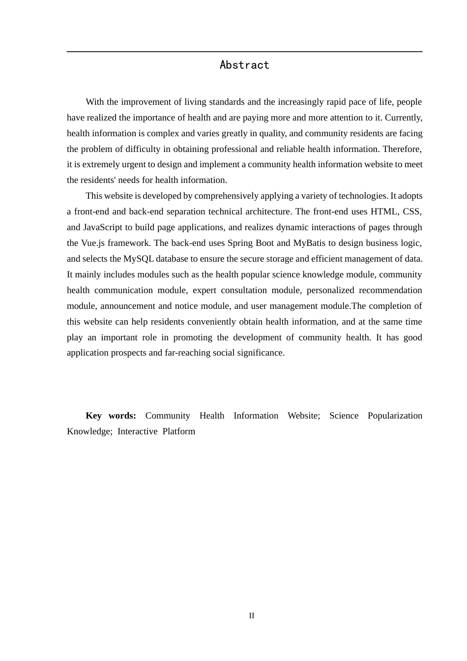 25年CH网络工程 关键词：社区健康资讯网站；科普知识；互动平台定稿-约23875字符.docx_第2页