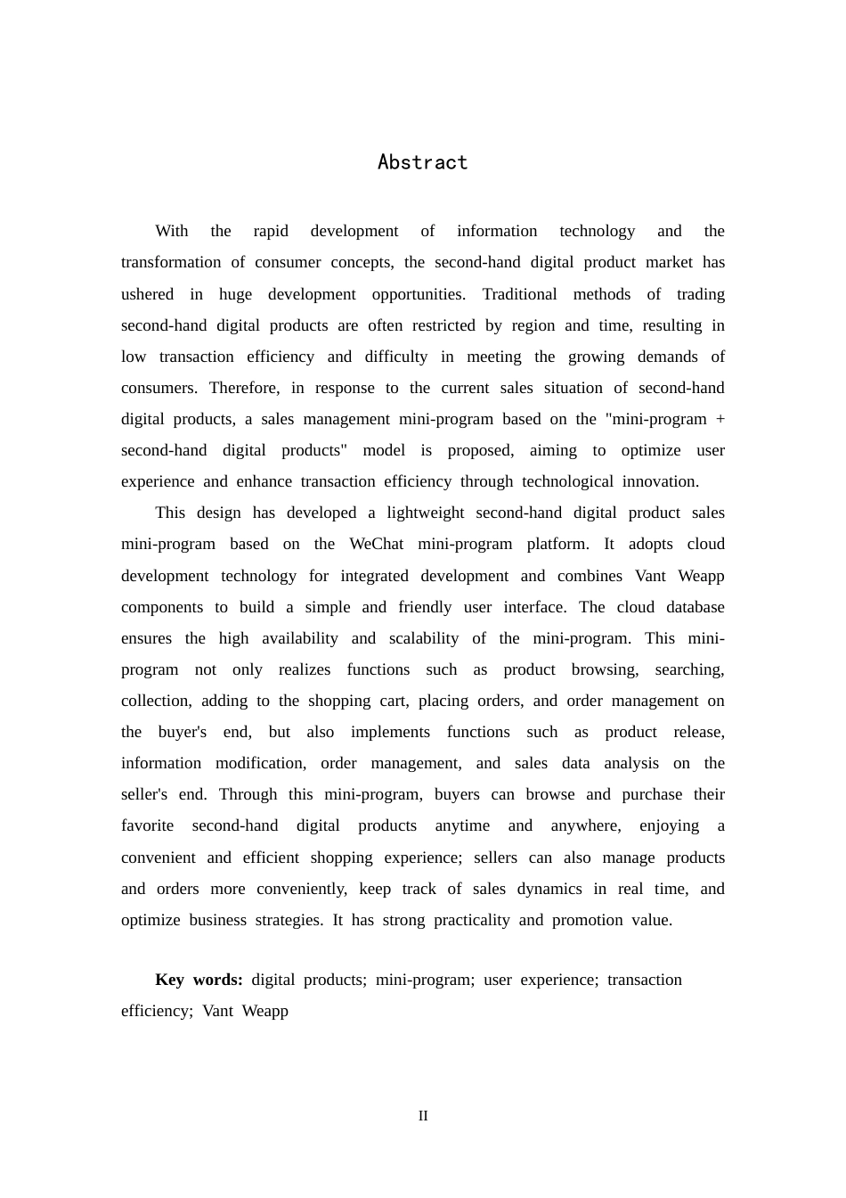 25年CH计算机科学-二手数码产品销售微信小程序的设计与实现-数码产品；小程序；用户体验；交易效率；VantWeapp定稿-约17195字符.docx_第4页