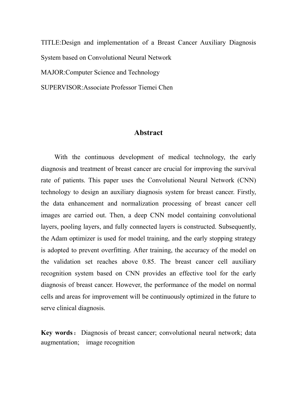 25年CH计算机科学 基于卷积神经网络的乳腺癌辅助诊断研究与设计终稿-约27072字符.pdf_第3页