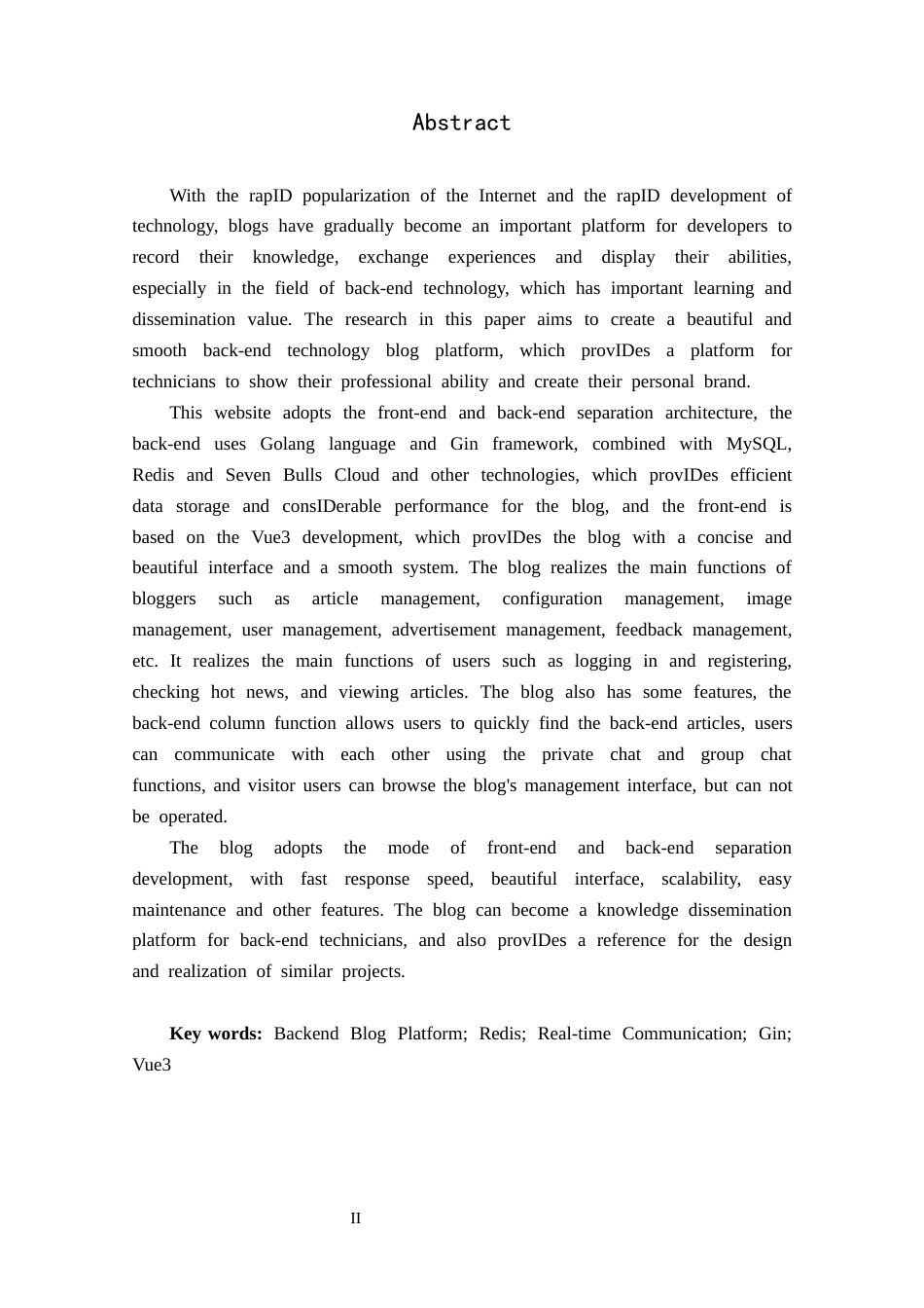 25年CH计算机科学-后端博客平台；Redis；实时通信；Gin；Vue3定稿-约26793字符.docx_第2页