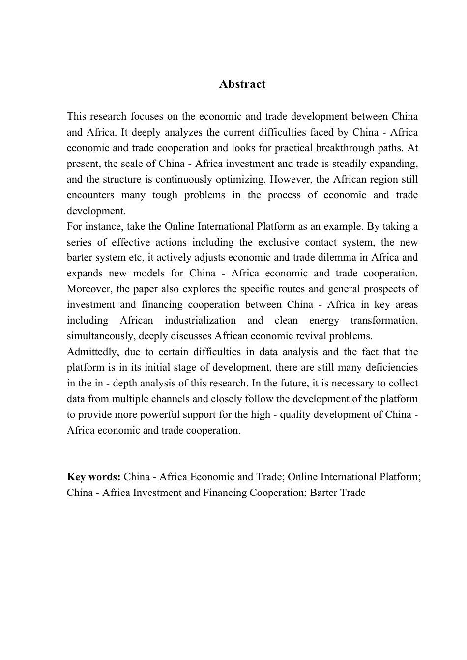 25年CH国际商务 中非经贸发展困境与突破路径研究-以连线国际平台的创新探索为例终稿-约23379字符.pdf_第3页