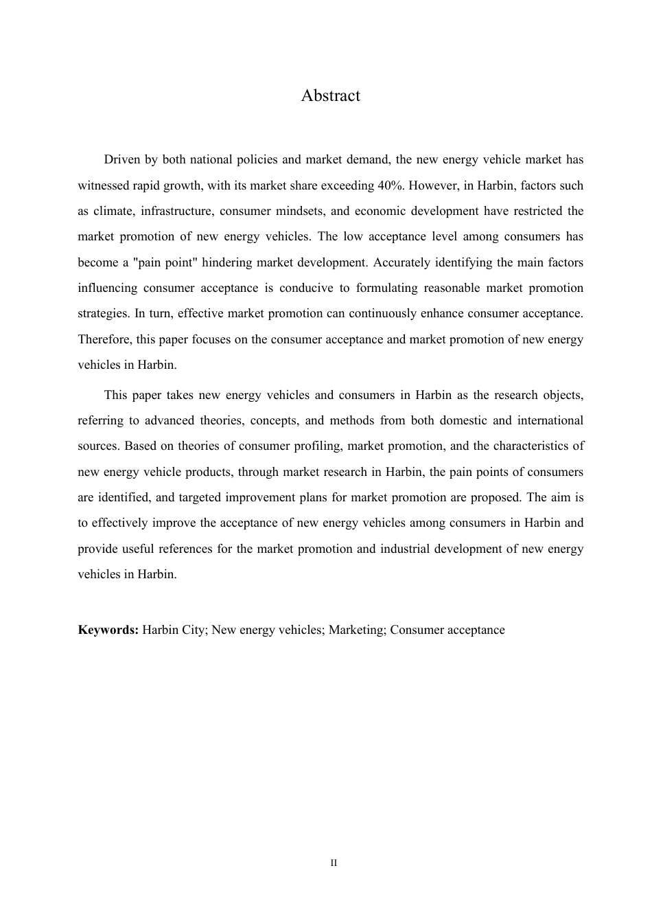 25年CH汽车服务工程 哈尔滨市新能源汽车市场推广与消费者接受度提升研究 -约21232字符终稿.pdf_第2页