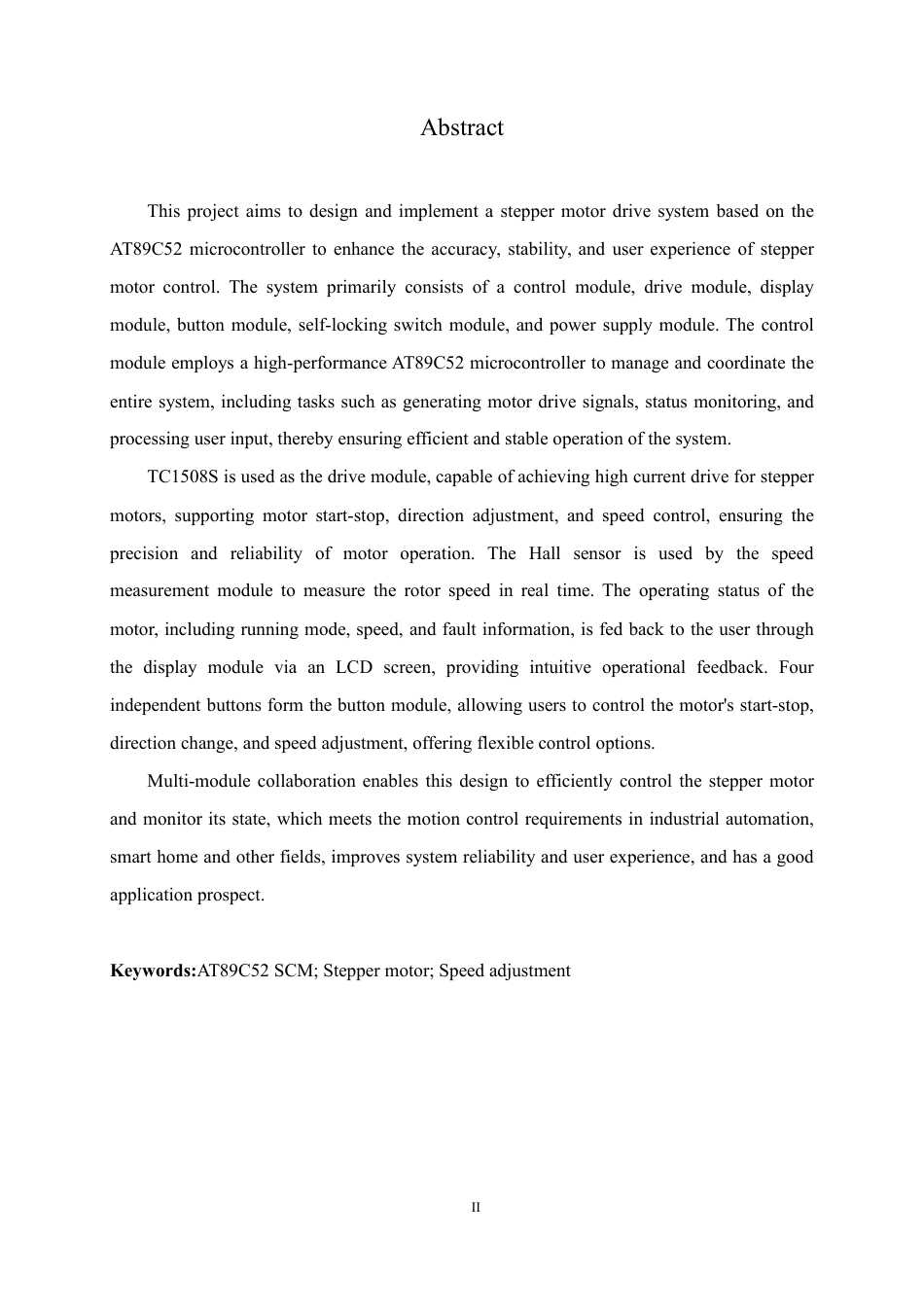 25年CH电气工程及其自动化 基于单片机控制的步进电机控制系统设-约18136字符终稿.pdf_第2页