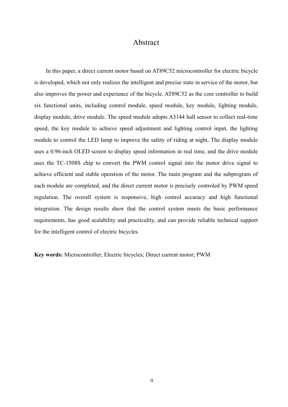 25年CH电气工程及其自动化 基于单片机控制的电机调速系统设计-约16959字符终稿.pdf_第2页