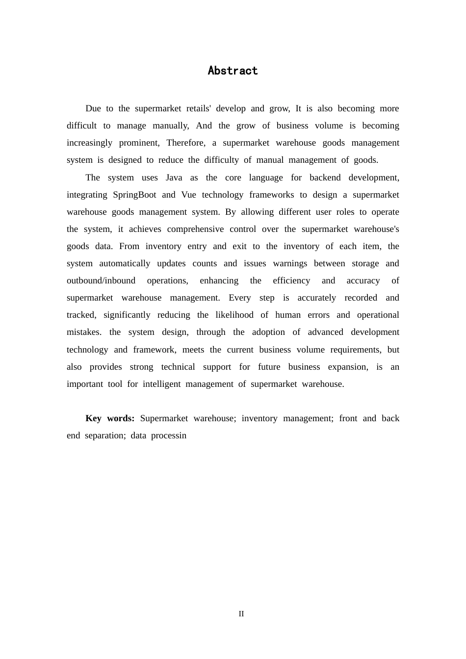 25年CH计算机科学-基于SpringBoot-Vue的超市仓库货物定稿-约17601字符.docx_第4页