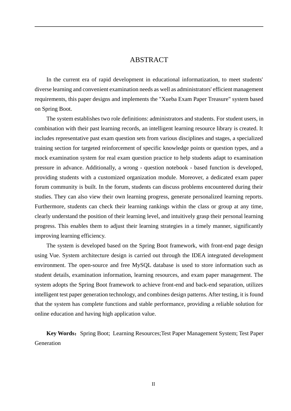 25年CH软件工程-基于SpringBoot的学霸试卷宝系统设计与实现最终稿-约18418字符.docx_第2页