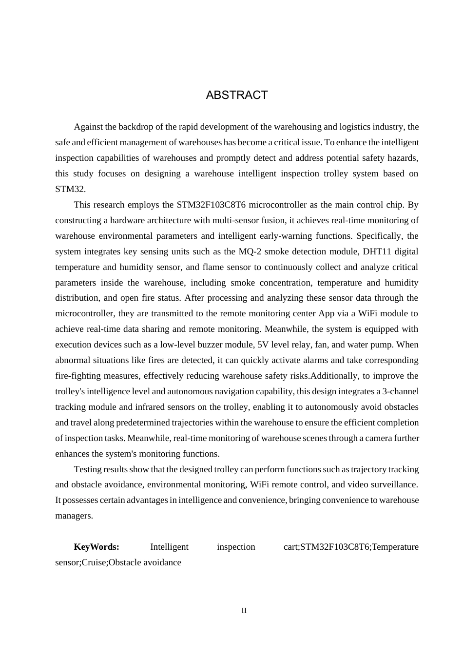25年CH物联网工程-基于STM32的仓库智能巡检小车的设计最终稿-约15403字符.docx_第2页