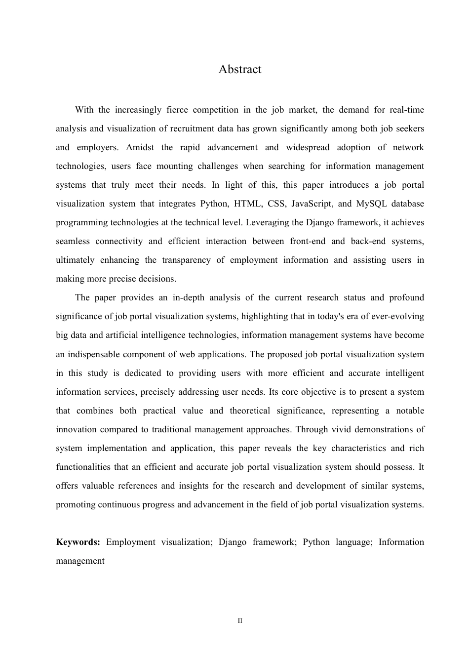 25年CH 网络工程 基于Python的就业网站可视化系统-约20204字符终稿.pdf_第2页