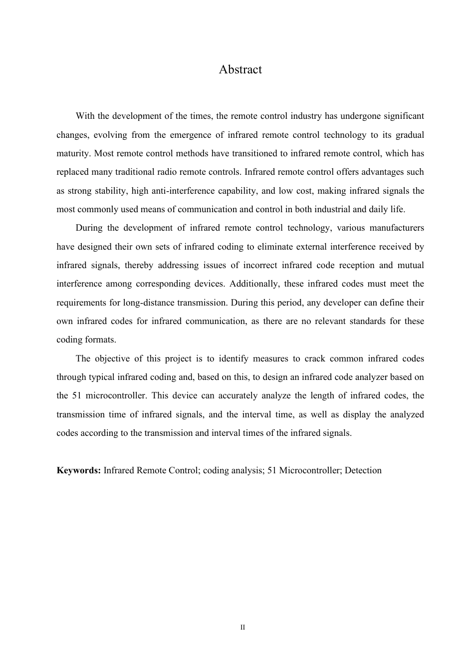25年CH电气工程及其自动化  基于单片机的红外编码分析仪设计-约17707字符终稿.pdf_第2页