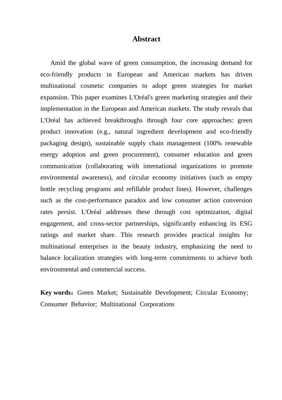 25年CH国际商务 关键词：绿色市场；可持续发展；循环经济；消费者行为；跨国企业最终稿-约16882字符.docx_第2页