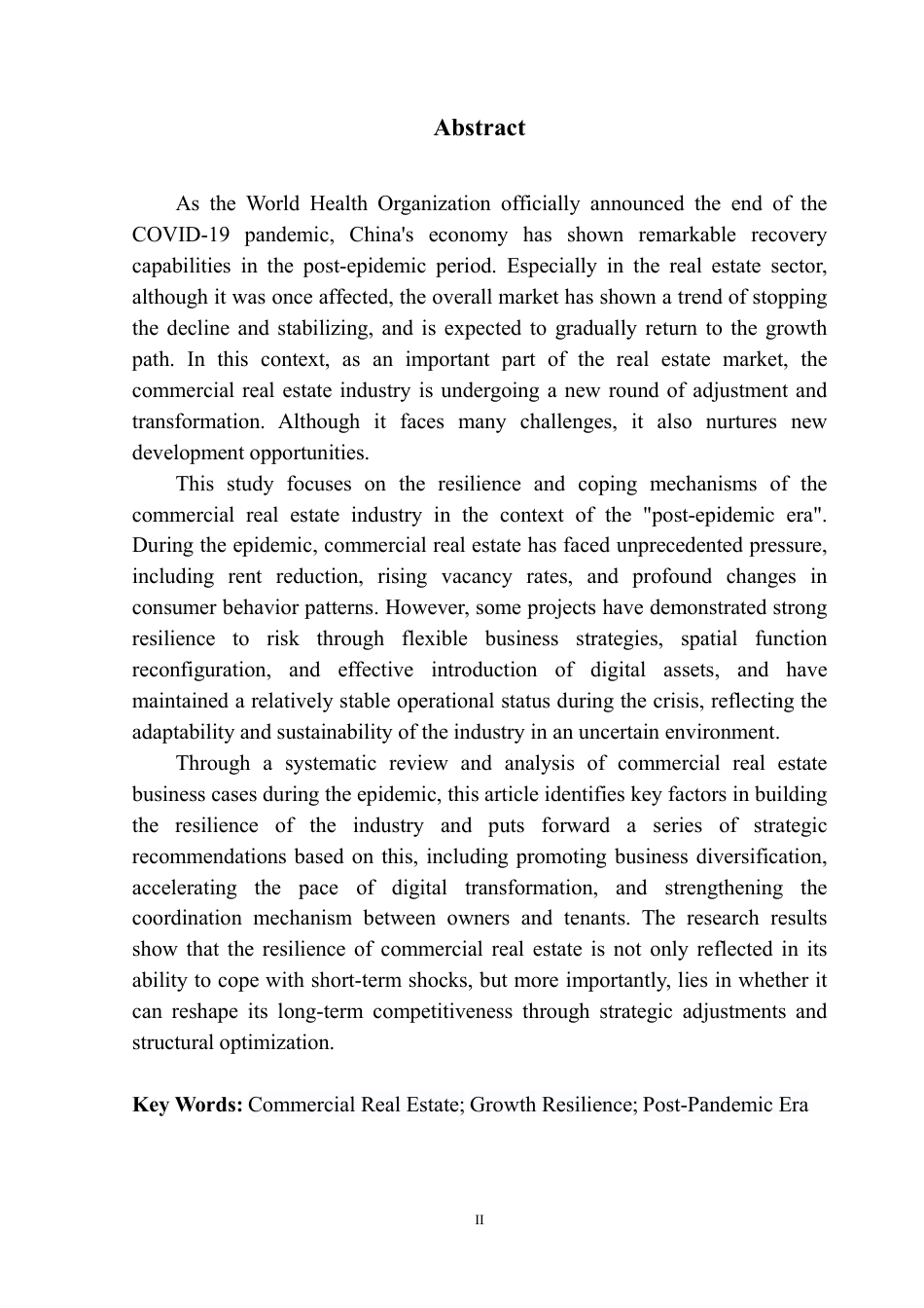 25年CH房地产开发与管理 文后疫情时代商业地产的发展韧性研究-约25148字符.pdf_第4页