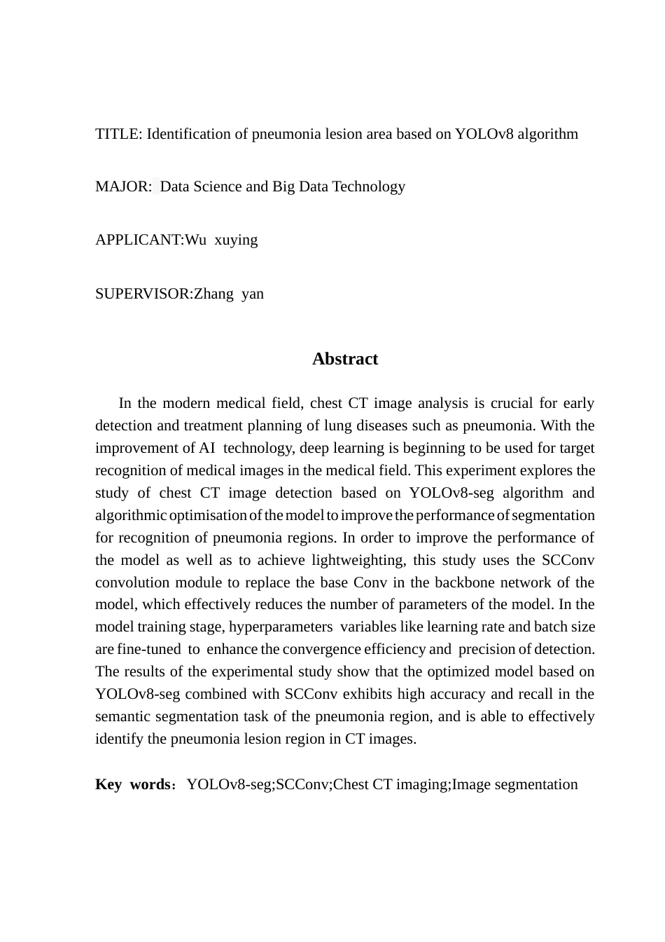 25年CH数据科学与大数据技术 基于YOLOv8算法的肺炎病变区域识别最终稿-约17867字符.docx_第2页