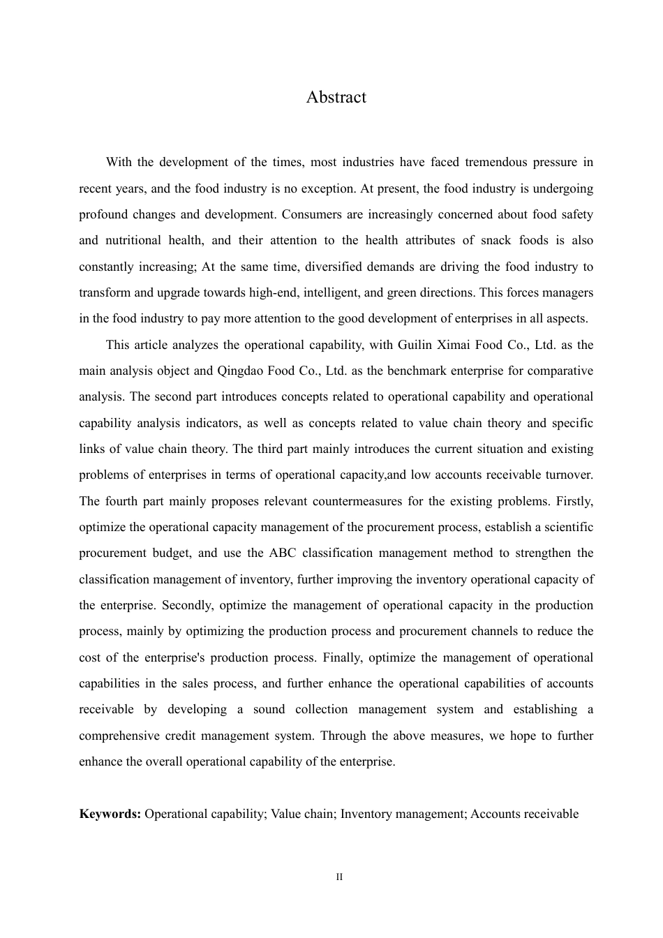 25年CH财务管理 基于价值链理论的西麦食品营运能力分析-约22385字符终稿.pdf_第2页