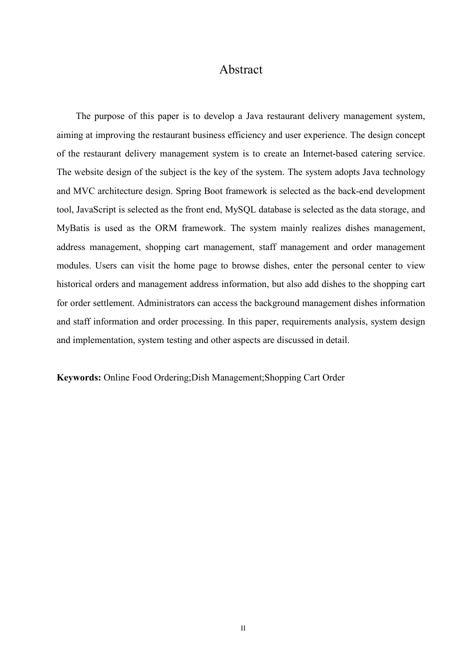25年CH 基于Java的天香阁餐厅外卖管理系统的-成教.pdf_第4页