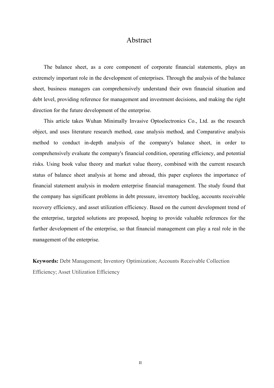 25年CH财务管理 武汉微创光电股份有限公司资产负债表分析pdf-约22367字符终稿.pdf_第2页