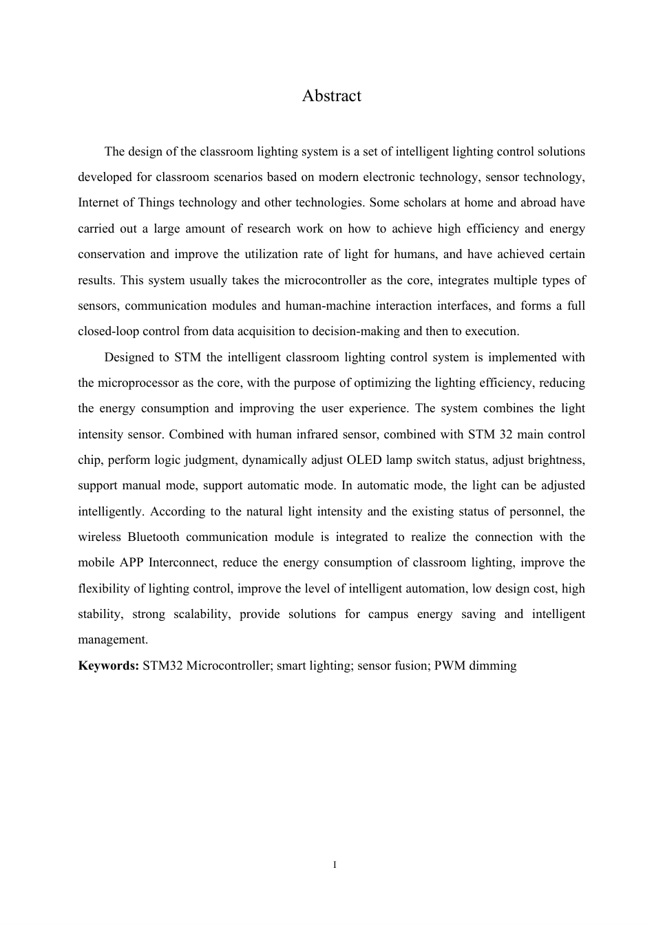 25年CH电气工程及其自动化 -题目-基于STM32的教室灯光控制系统设计-约13672字符终稿.pdf_第2页