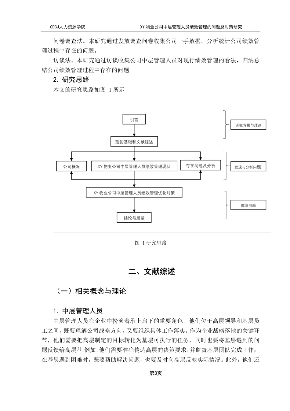 25年CH人力资源管理 XY物业公司中层管理人员绩效管理的问题及对策研究-约18062字符.pdf_第7页