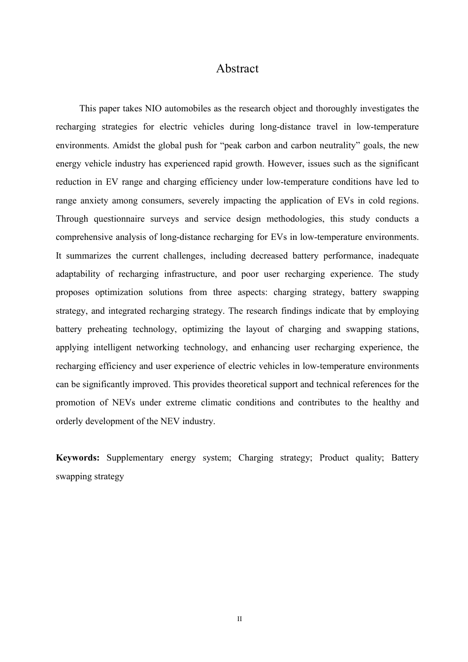 25年CH汽车服务工程 低温环境下蔚来汽车长途出行补能策略研究-约26284字符终稿.pdf_第2页