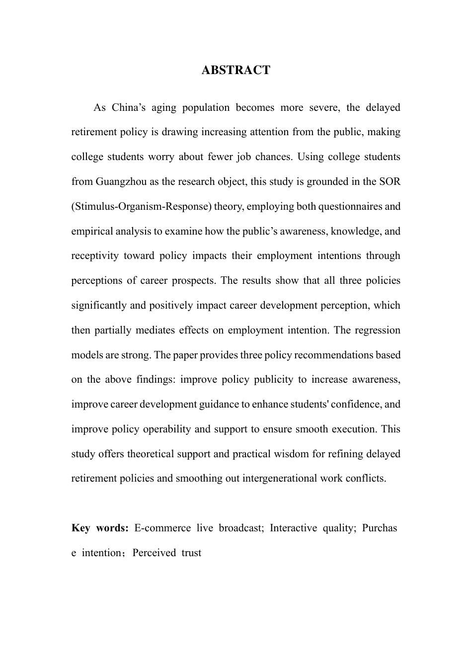 25年CH行政管理 延迟退休政策对大学生就业意愿的影响研究——以广州市为例-约21544字符.pdf_第2页