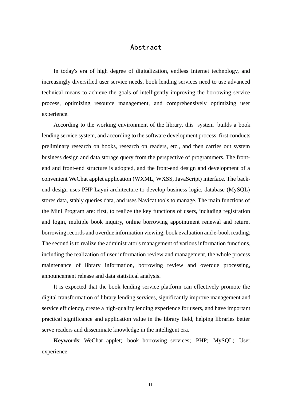 25年CH数据科学与大数据 基于微信小程序的图书借阅服务平台的设计与实现定稿-约22920字符.docx_第2页