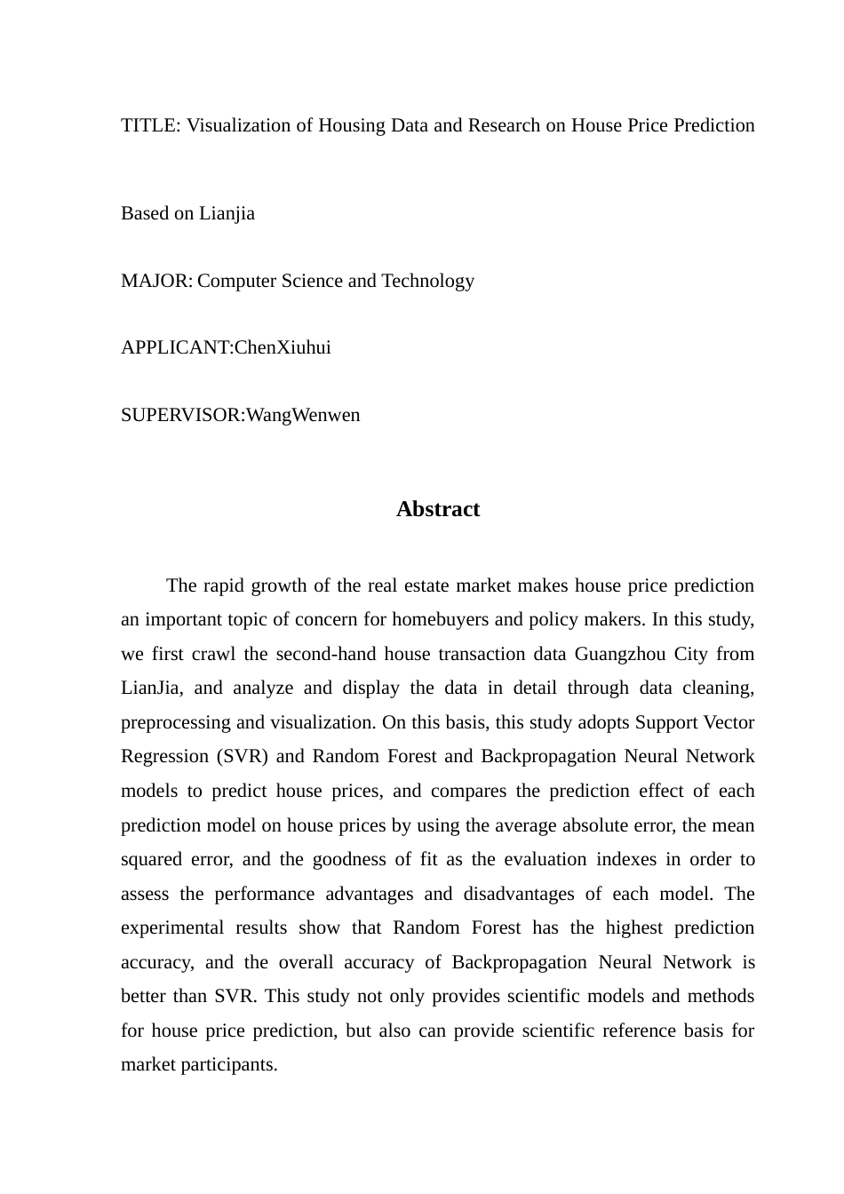 25年CH计算机科学 基于链家网的房屋数据可视化和房价预测研究-约32256字符.doc_第3页