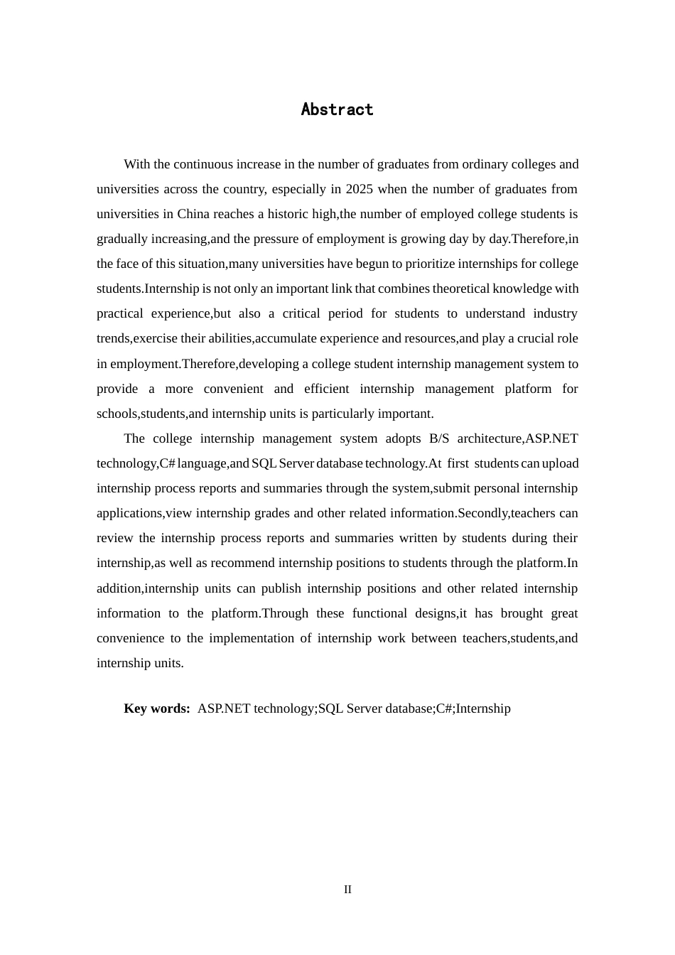 25年CH大学生实习管理系统的设计与实现-最终稿定稿-约18406字符.docx_第2页