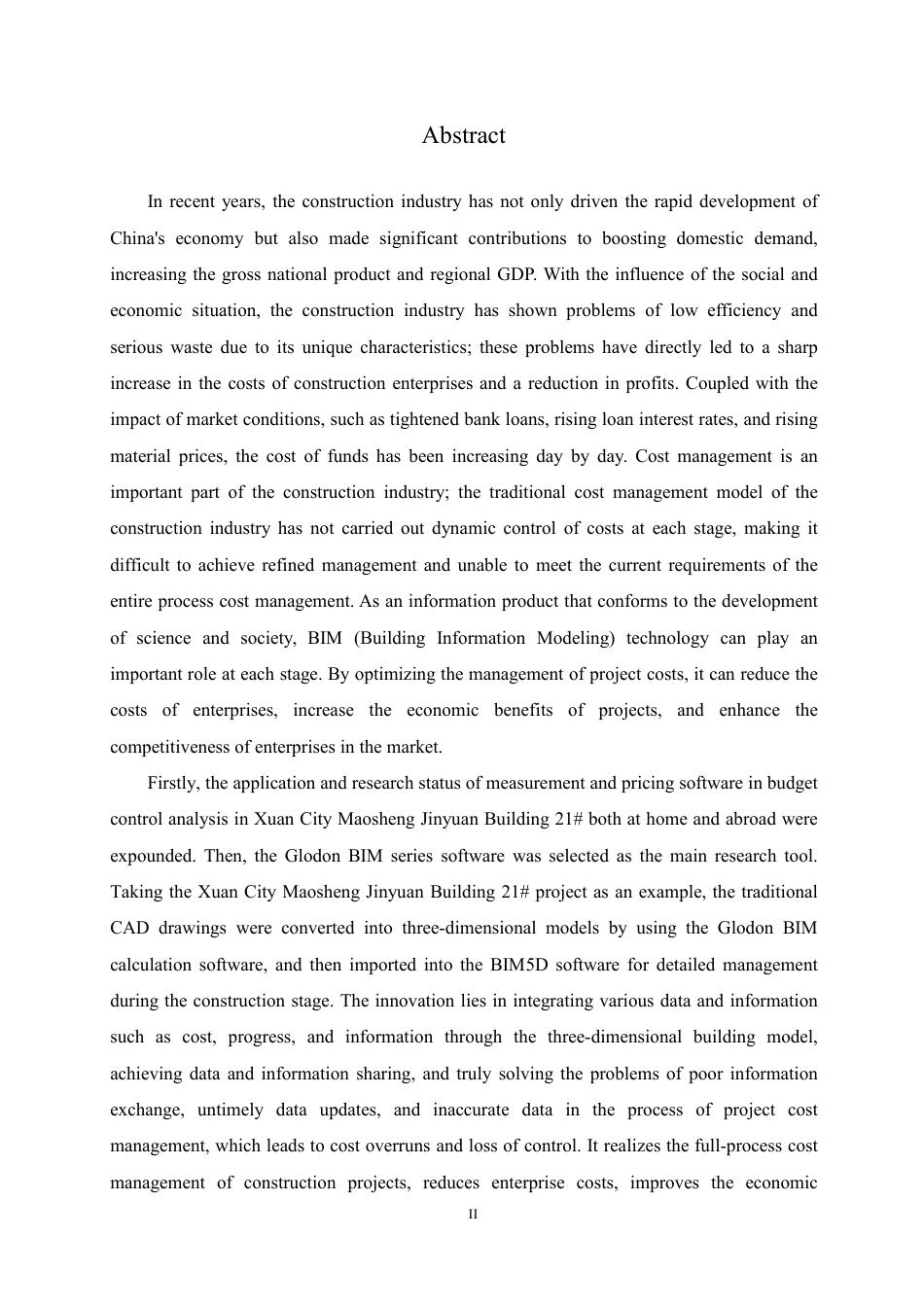 25年CH工程管理 计量计价软件在宣城市茂盛锦苑21#楼中预算控制分析-约26472字符终稿.pdf_第2页