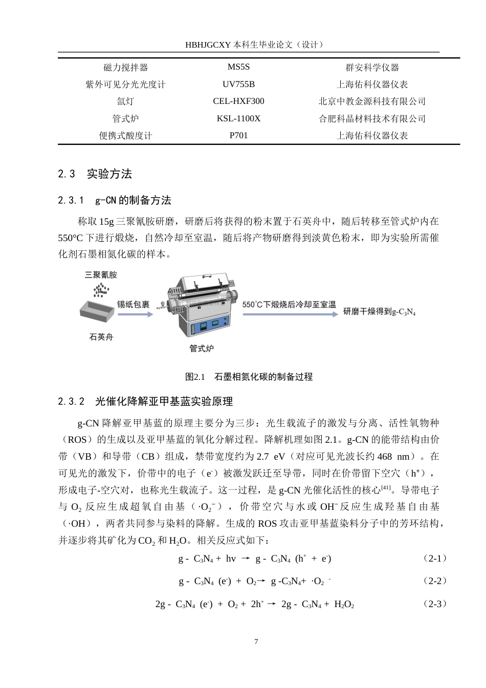 25年CH环境科学与工程-石墨相氮化碳光催化降解亚甲基蓝性能研究定稿-约20229字符.docx_第10页