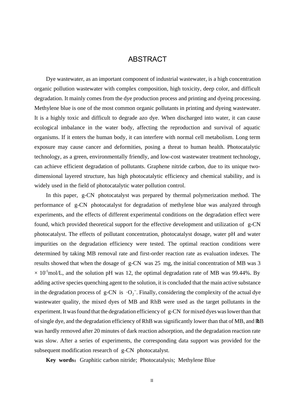 25年CH环境科学与工程-石墨相氮化碳光催化降解亚甲基蓝性能研究定稿-约20229字符.docx_第2页