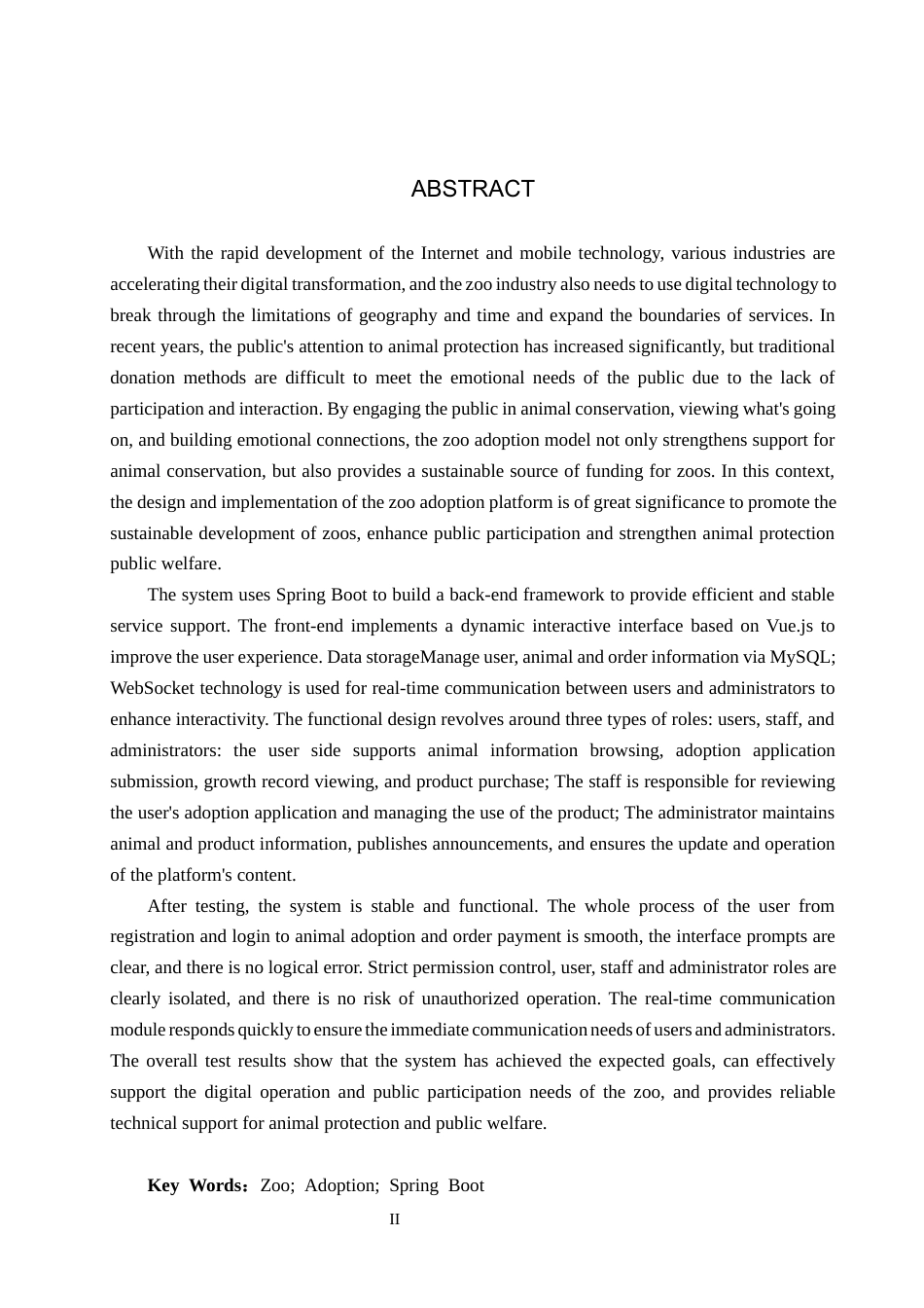 25年CH软件工程-基于SpringBoot的动物园认养平台设计与实现定稿-约23691字符.docx_第3页