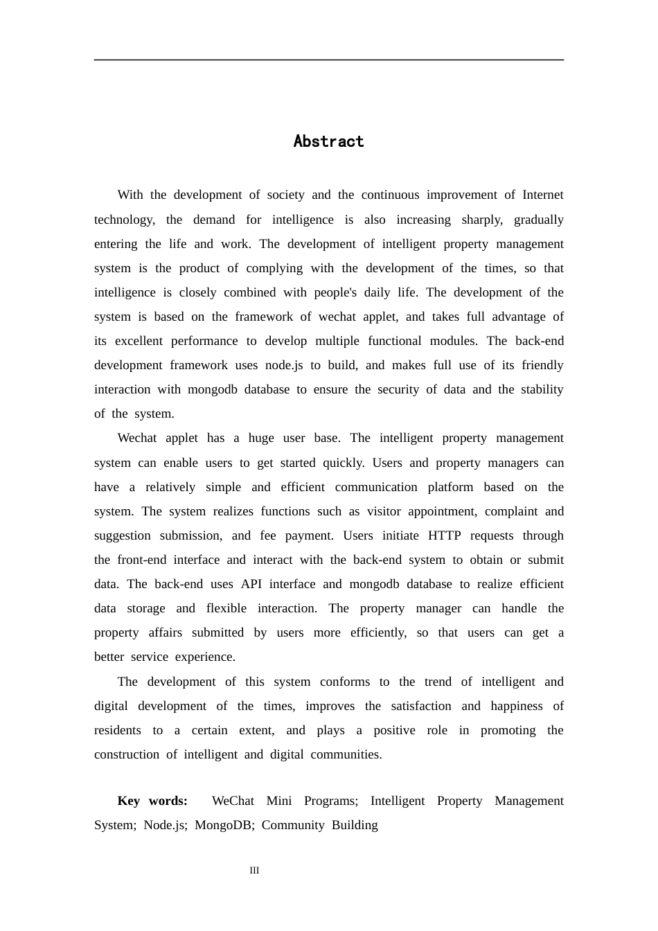 25年CH网络工程 标题：微信小程序驱动的智能物业管理系统设计与实现定稿-约17682字符.docx_第4页