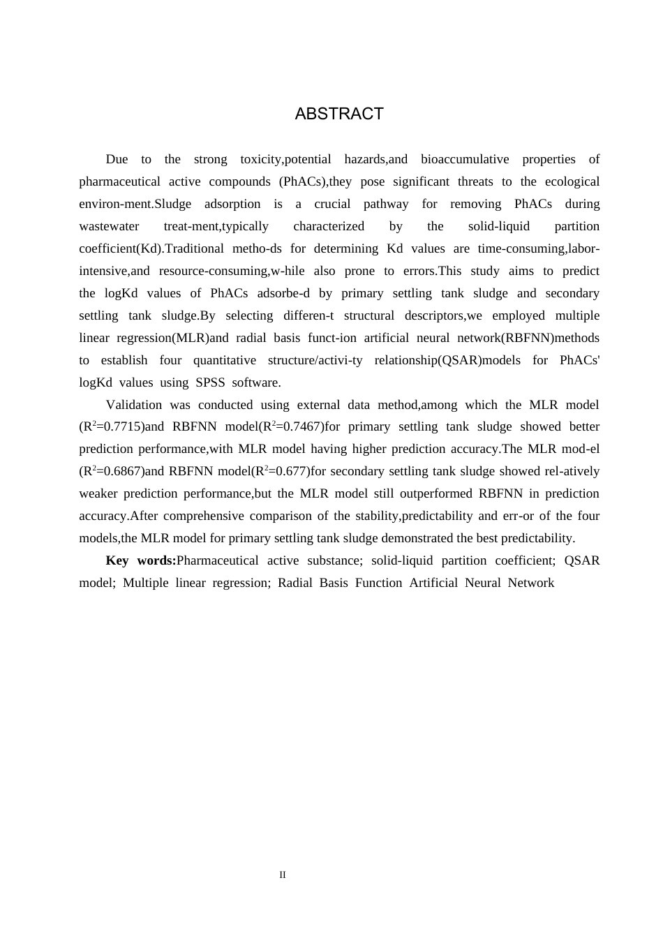 25年CH环境工程-污泥吸附药物活性物质行为的QSAR研究最终稿-约11939字符.docx_第3页