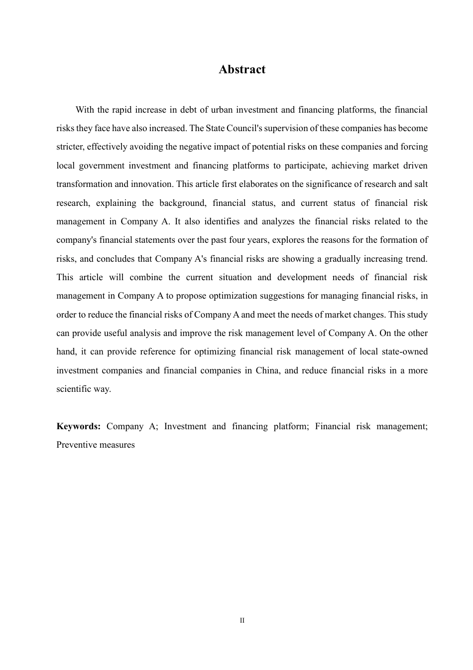 25年CH会计学 A公司财务风险管理困境及优化方案探析-约11645字符终稿.pdf_第2页